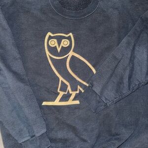 OVO DRAKE Hanes Black Sweatshirt with Gold Design